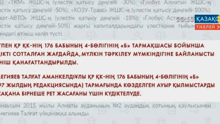 «Астана EXPO-2017» Ұлттық компаниясының экс-төрағасы Талғат Ермегияевтың мүлкіне тыйым салынды