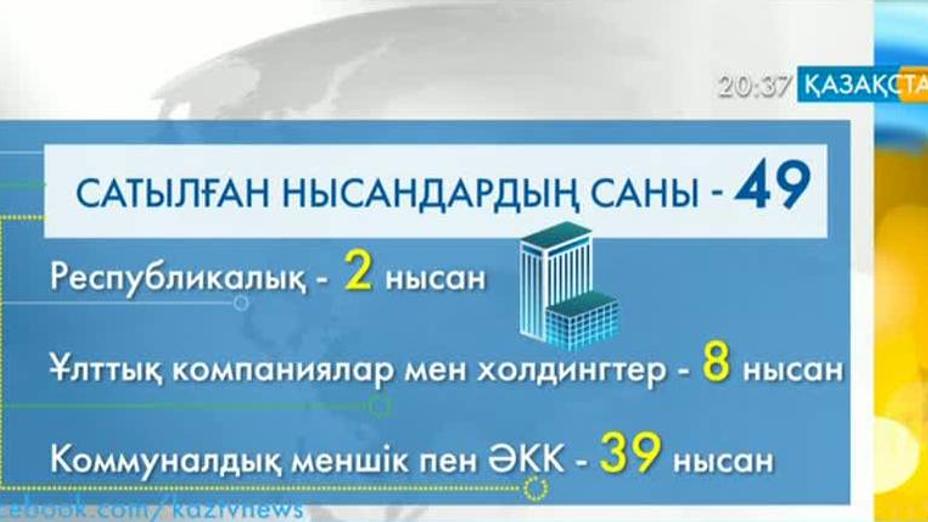 Жекешелендіру басталғалы 49 нысан сатылды